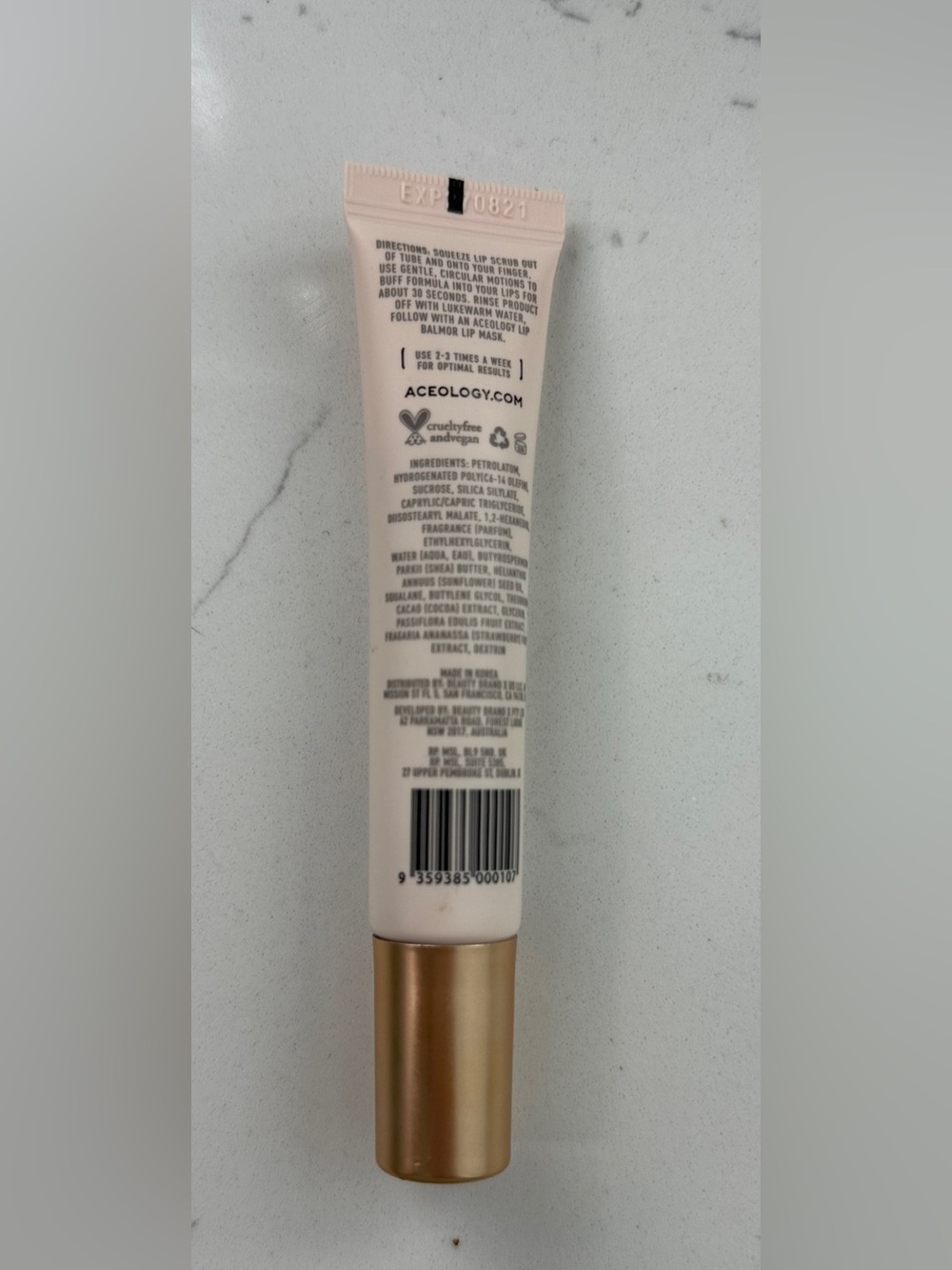 Aceology Passionfruit Refining Lip Scrub New Sealed Full Size 15g Exfoliator - Picture 8 of 9